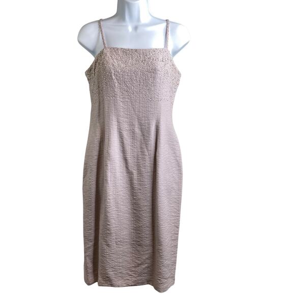 Vintage Bob Mackie Light Taupe Beaded Dress with Jacket - Picture 4 of 10